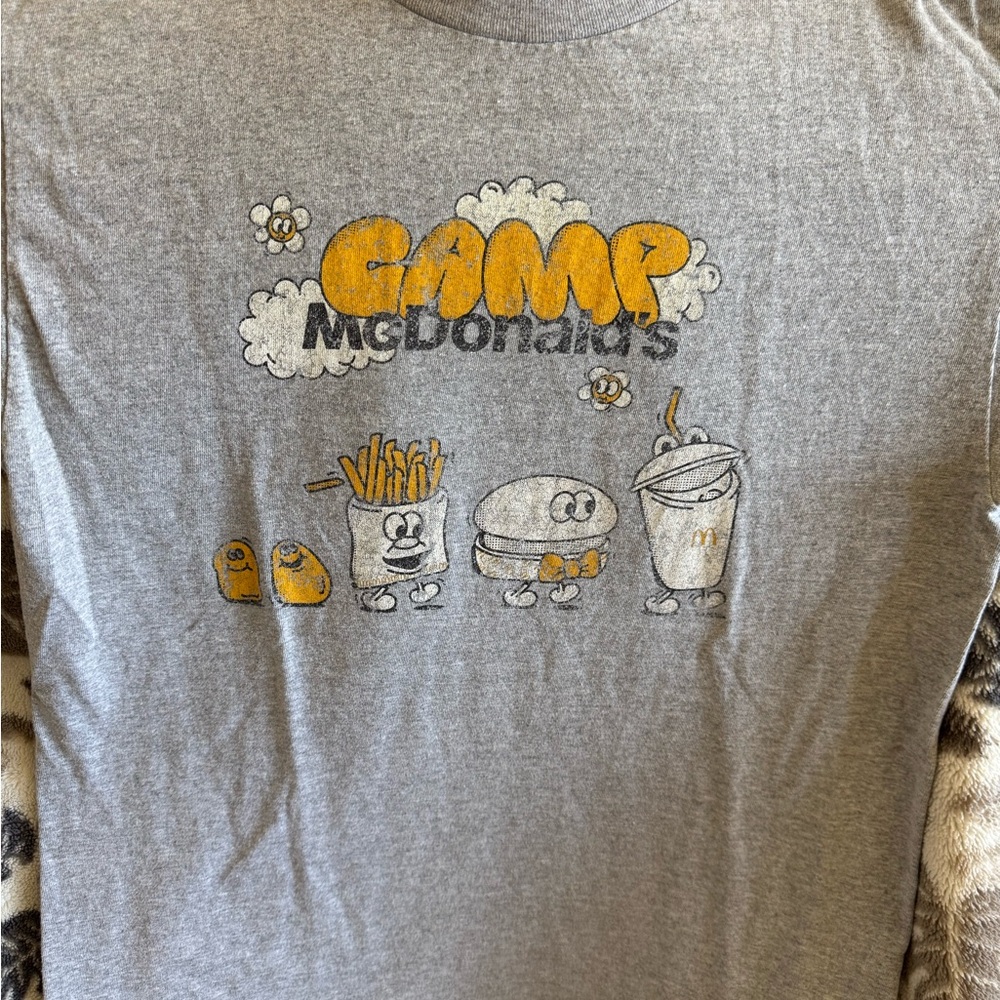 McDonald's Gray Tee with Yellow Camp Characters size medium